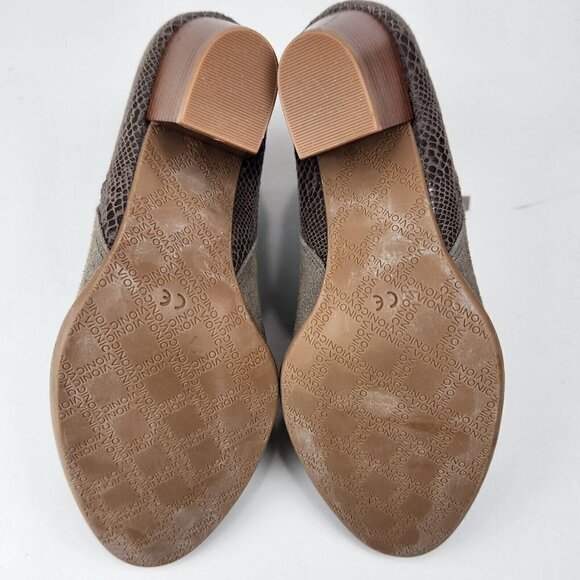 Vionic NWOB Anne Bootie Size 6 Taupe Brown Leather Stacked Heel Zip Entry Boho‎ - Picture 6 of 11